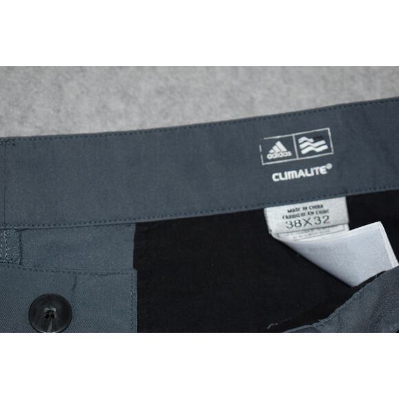 Adidas Golf Pants Mens Size 38 x 32 ClimaLite Performance Polyester Gray Flat - Picture 4 of 7